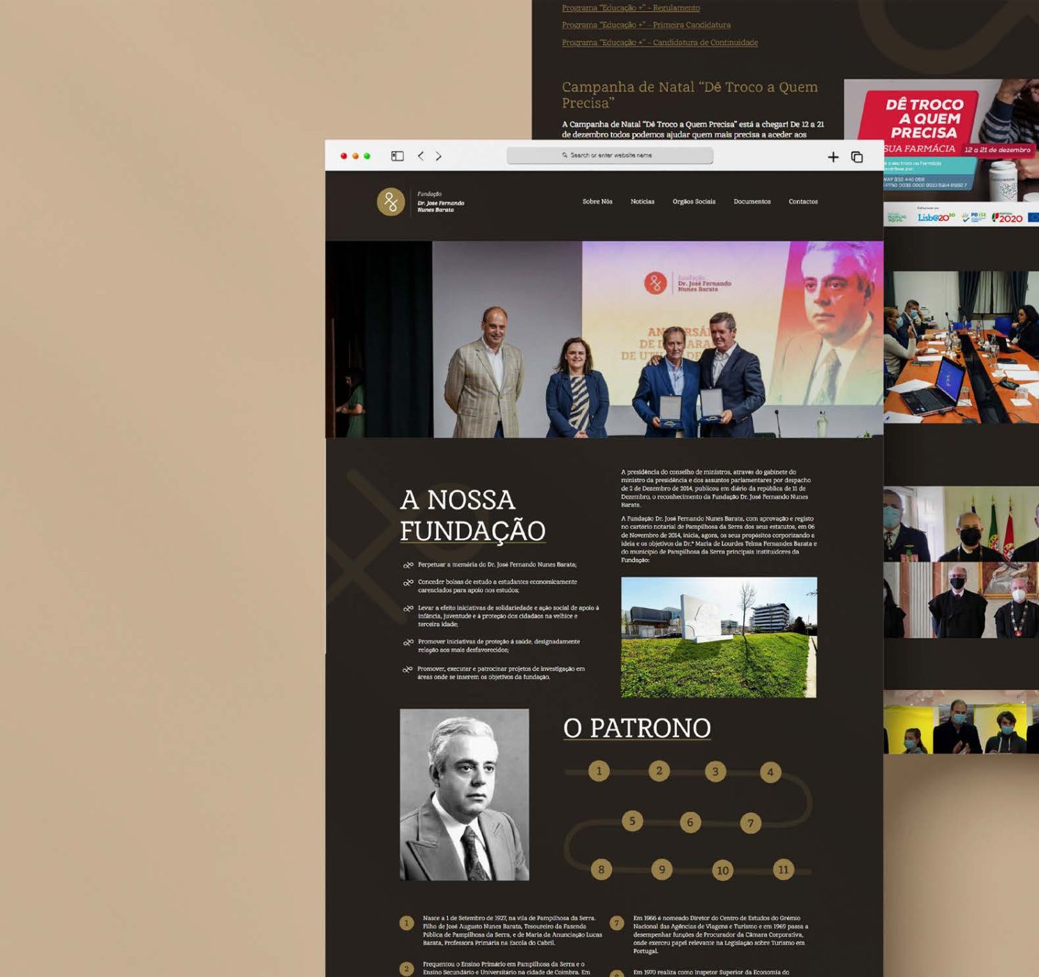 Website Fundação Nunes Barata